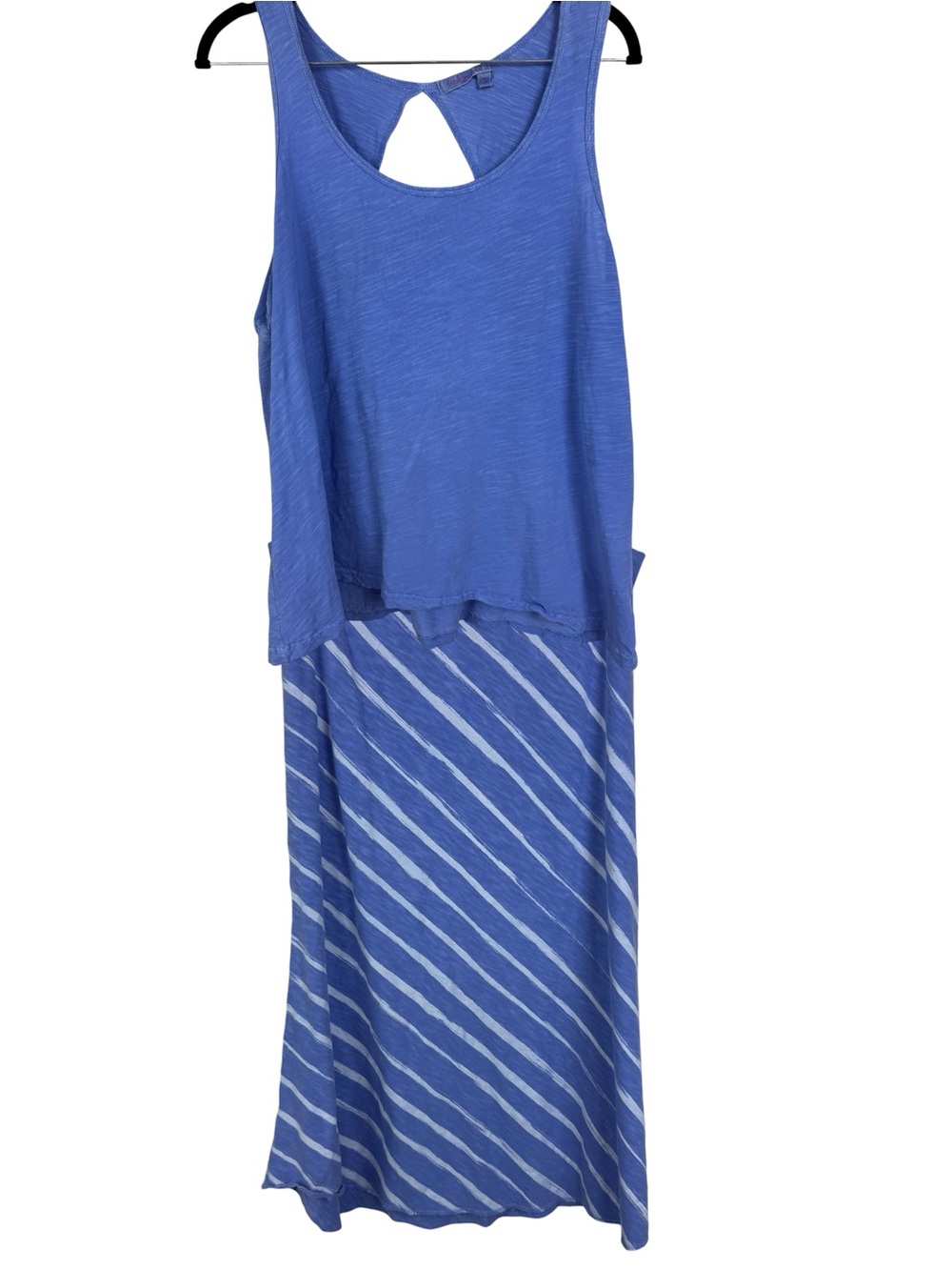Fresh Produce Cotton Sleeveless Periwinkle Tank With Skirt Set Size M